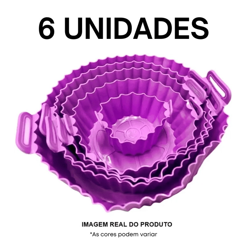 Silicone Clean -  Forma Reutilizável para AirFryer (Compre 1 Leve 6)