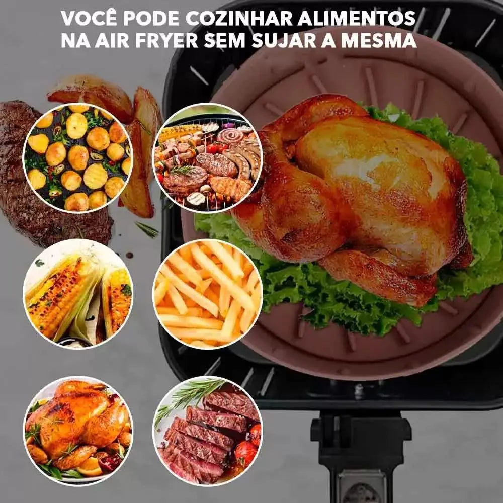 Silicone Clean -  Forma Reutilizável para AirFryer (Compre 1 Leve 6)