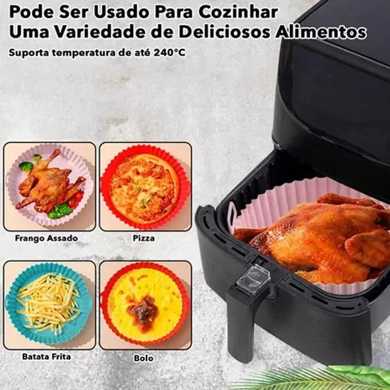 Silicone Clean -  Forma Reutilizável para AirFryer (Compre 1 Leve 6)