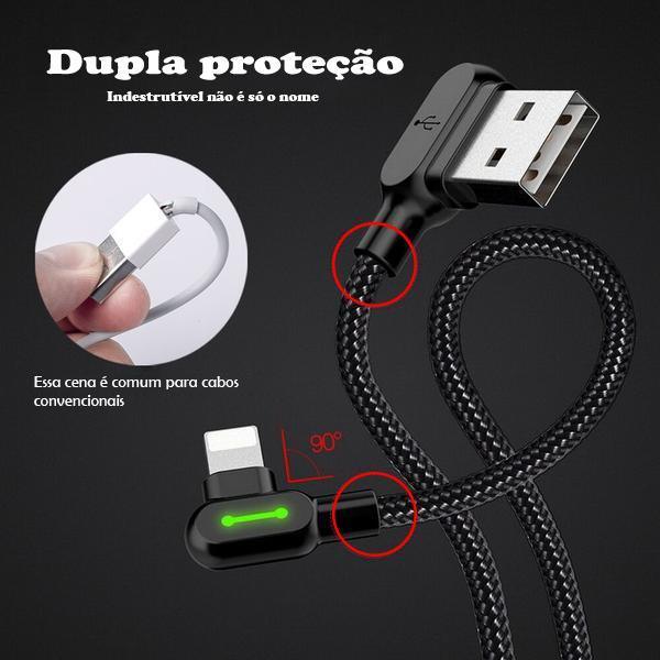 Carregador para iPhone - USB C - Micro-USB | Cabo Titã™ - lojaluarshop