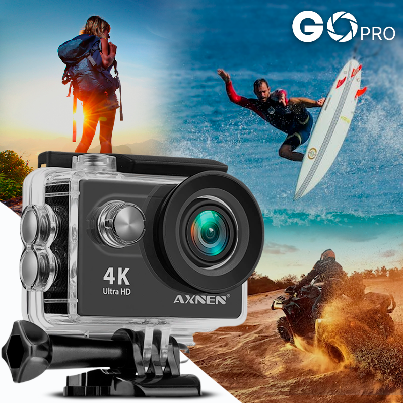 Câmera de Ação Profissional Portátil 4K Ultra HD 60FPS - Estilo Go Pro - lojaluarshop