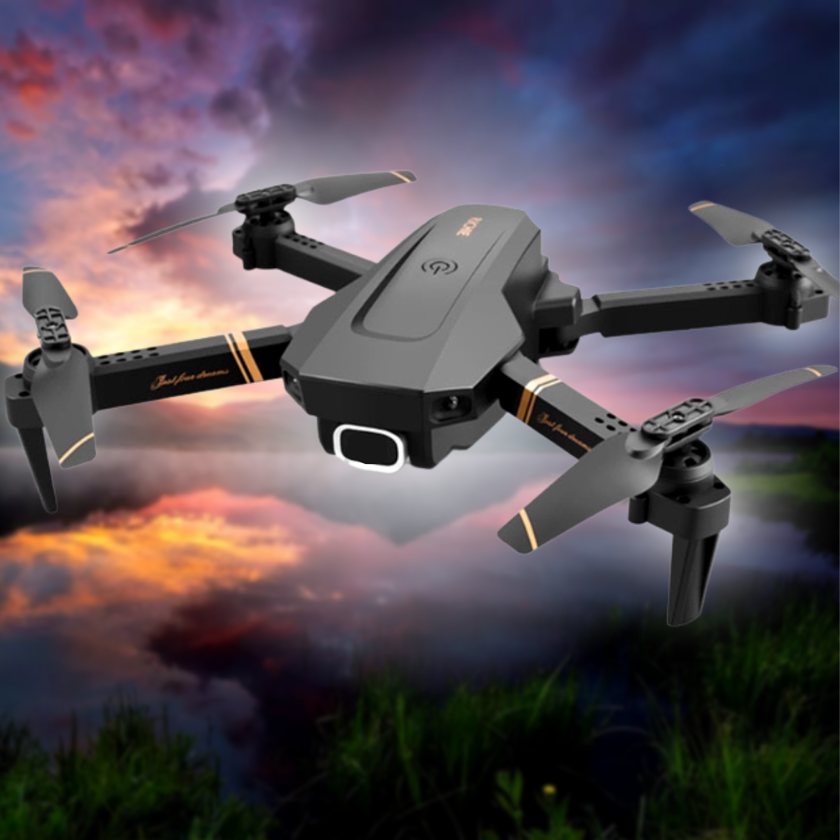 Drone Profissional Quadcopter Com Wifi e Controle Remoto - lojaluarshop